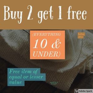 Buy 2get 1 ( everything 10 & under)